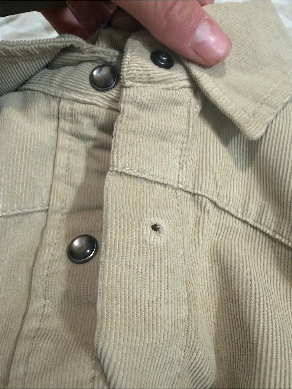 J crew beige buckthorn Jules western shirt in corduroy
